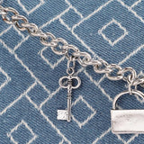 Denim Quilted Mini Square Crossbody Bag