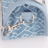 Denim Quilted Mini Square Crossbody Bag