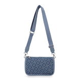 Denim Quilted Mini Square Crossbody Bag
