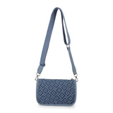 Denim Quilted Mini Square Crossbody Bag